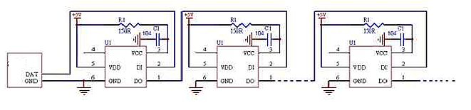 WS2812 typical application circuit