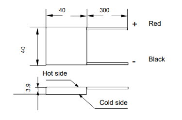TEC / Peltier Elements typical sizes